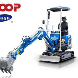 Miniexcavator Graecus EB10-BOOM,1 tona, 10CP, rotire brat, Motor KOOP KD192 Diesel, sistem hidraulic