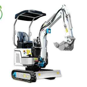 Miniexcavator Electric Graecus EB12E-PRO Lithium 1.2T - Șenile Retractabile, Braț Pivotant și Joystick-uri Laterale
