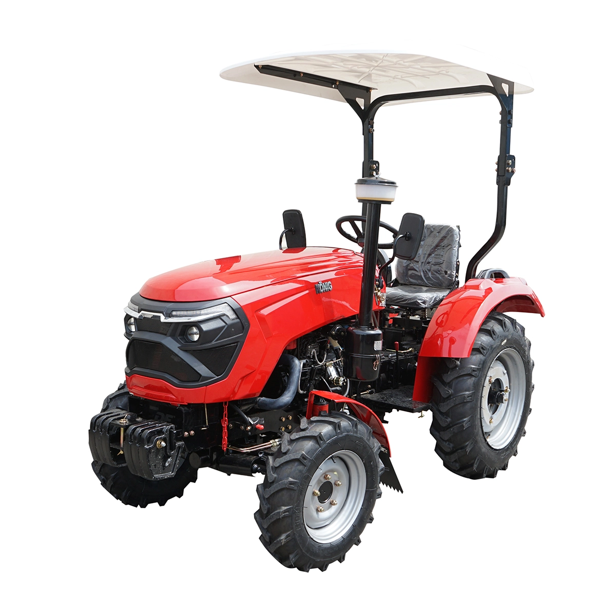 Tractor Konig 25CP 4×4 roșu cu semicabină (Seria 244)