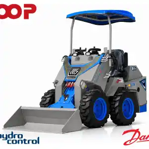 Mini-Încărcător Frontal pe Roți Skid Steer Diesel cu Scaun Operator DACTYL E-810S KOOP (20 CP, Ridicare 840 kg, Hidraulică DANFOSS) – GRAECUS